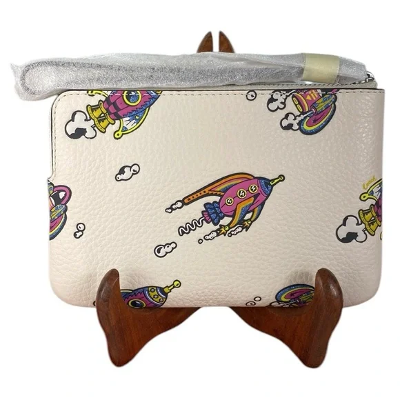 Coach Cosmic Coach Rocket Jax Corner Zip Wristlet - Picture 5 of 15